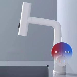 Robinet de lavabo numérique intelligent en cuivre 35 mm, monobloc, avec douchette extractible, eau chaude et froide - Product Image 3