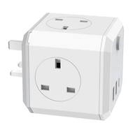 Prise de courant EU Cube 4 prises 2 USB 1 type C avec interrupteur Convient pour une utilisation à domicile, au bureau ou sur un bureau