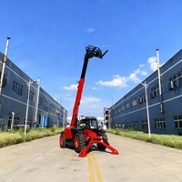 Chariot télescopique robuste de 4 tonnes TR740, levage de 7 m, moteur Yuchai de 85 kW, système de direction à trois modes
