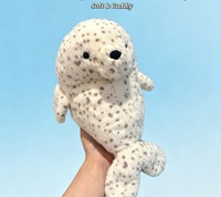 Peluche de phoque tacheté douce, adorable animal marin en peluche, coussin moelleux de phoque tacheté, 31-50cm, cadeau d'anniversaire unisexe pour enfants, décoration maison