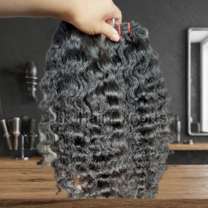 Temple Collection Indian Remy <b>Hair</b> Bundles 30 Inches Stretched Length 8 Inches Model Short <b>Curly</b> <b>Human</b> <b>Hair</b> <b>Extensions</b> - Product Image 1