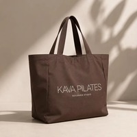 Sacs fourre-tout surdimensionnés avec logo personnalisé, en toile de coton, réutilisables, durables, grands sacs de courses, sacs sportifs pour le yoga et le pilates