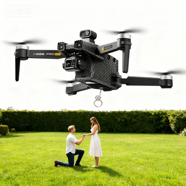 AE86 Pro MAX 8K Camera One-click Airdrop Wedding Ring Surprise Delivery Fishing Bait Throwing 45 Minutes Flight RC Fishing Drone