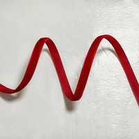 Ruban en velours polyester rouge Ribbli, bobine continue de 100 yards, ruban de Noël DIY pour emballages cadeaux, artisanat, décoration de la maison