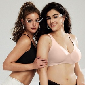 Reggiseno Senza Cuciture Wireless a Tinta Unita con Scollo Profondo a V per <span class=keywords><strong>Taglie</strong></span> Forti - Product Image 4