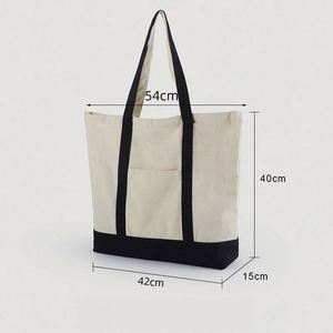 กระเป๋าผ้าแคนวาสลายโลโก้แบบกำหนดเองปี 2025 ทำจากผ้าฝ้ายออร์แกนิกสำหรับใส่ของช้อปปิ้ง - Product Image 6