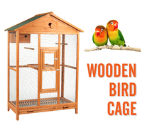Cage à oiseaux en bois de haute qualité pour jardin extérieur Cage à oiseaux pour animaux de compagnie imperméable DIY Grande cage à perroquets