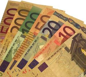 Juego de 7 Billetes de Euro de Recuerdo, Billetes de 5/20/20/<span class=keywords><strong>50</strong></span>/100/200/500 <span class=keywords><strong>Euros</strong></span>, Juego de Billetes de Colores con Lámina Dorada - Product Image 3