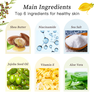 Exfoliante corporal para blanqueamiento orgánico de Etiqueta Privada, superventas, logotipo personalizado, exfoliante natural, manteca de karité rosa, exfoliante corporal - Product Image 3