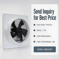 Hangda Quadratischer Axialventilator 500mm Wandmontiert 220V 240V Industrielle Kühlung Belüftung Abluft 6500 CMH Metallflügel