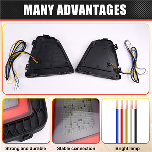 2PCS สำหรับฮอนด้าแจ๊สฟิต 2014 2015 2016 2017 มัลติฟังก์ชั่นรถ LED ไฟตัดหมอกด้านหลังไฟเบรคไฟเลี้ยวไฟย้อนกลับ - Product Image 5