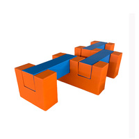 Ensemble de ponts d'équilibre modulaires colorés en mousse souple, antidérapants, en cuir PU léger, durables et flexibles pour l'entraînement motricité globale des enfants