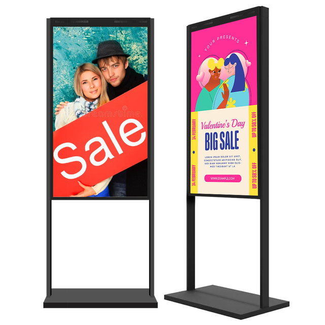 32 43 55 65 Inch High Brightness 1000 to 2500 Nits Hanging Sunlight Readable Portable Digital Signage LCD Panel Display