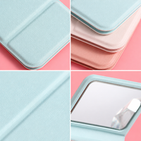 Mini miroir de maquillage pliable portable, miroir de poche compact pour femmes et filles, miroir cosmétique de voyage, miroir de vanité pour sac à main, dortoir