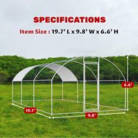 Cages pour animaux de compagnie de grande taille moins chères 19,7'L X 9,8'W X 6,6'H Cage d'élevage en métal pour dinde, poulet, canard, lapin