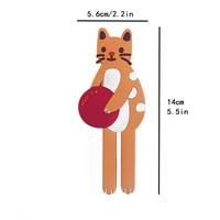 Magnifique aimant de réfrigérateur en PVC souple avec personnage de chat de dessin animé, crochet magnétique pour photos, mémos, papier et ustensiles de cuisine