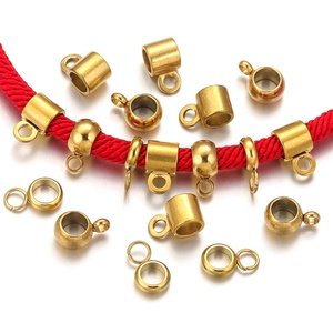 ลูกปัดปลายเชือกแบบมีห่วง |   ตัวเว้นระยะทรงกลมสแตนเลสสตีลชุบทอง 18K PVD สำหรับทำสร้อยข้อมือ สร้อยคอ DIY - Product Image 2