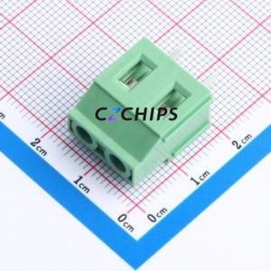DB130V-7.62-2P-GN-S Screw Terminal Block Through hole Component (THT),P=7.62mm Connector 1x2P 7.62mm Green Through Hole - Product Image 1