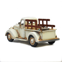 Mini voiture de ramassage vintage en métal, modèle de vieilli américain, miniature antique, de collection et modèle de voiture en solde, Top soldes
