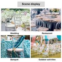 Mobilier d'hôtel Vente directe en usine Vente en gros Chaise chiavari populaire personnalisée transparente pour banquet de mariage pour événements