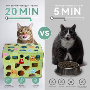 Juguete Interactivo para Mascotas AFP, Rompecabezas de Cartón con Comida, Laberinto Dispensador de Golosinas, Juguete para Gatos, Alimentador Lento para Jugar en Interiores - Product Image 3