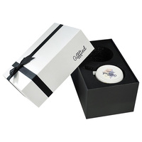 Tasses à café et soucoupe en céramique de luxe blanches avec logo personnalisable de qualité supérieure coffret cadeau tasse avec mousse