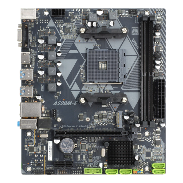 Factory New A520 Computer Micro-ATX Motherboard DDR4 M.2 Slot, Support AM4 Socket 1331 Processor