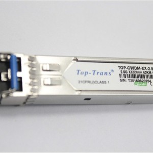 โมดูลออปติคอล Top-Trans 2.5G ระยะ 40 กม. แบบ CWDM พร้อมหัวต่อ LC สำหรับเชื่อมต่อผ่านสาย LAN - Product Image 1