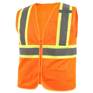 Gilet de sécurité respirant à séchage rapide, vêtements de travail, taille adulte, gilet de sécurité personnalisé, haute visibilité, réfléchissant, imperméable, gilet de travail de sécurité - Product Image 1