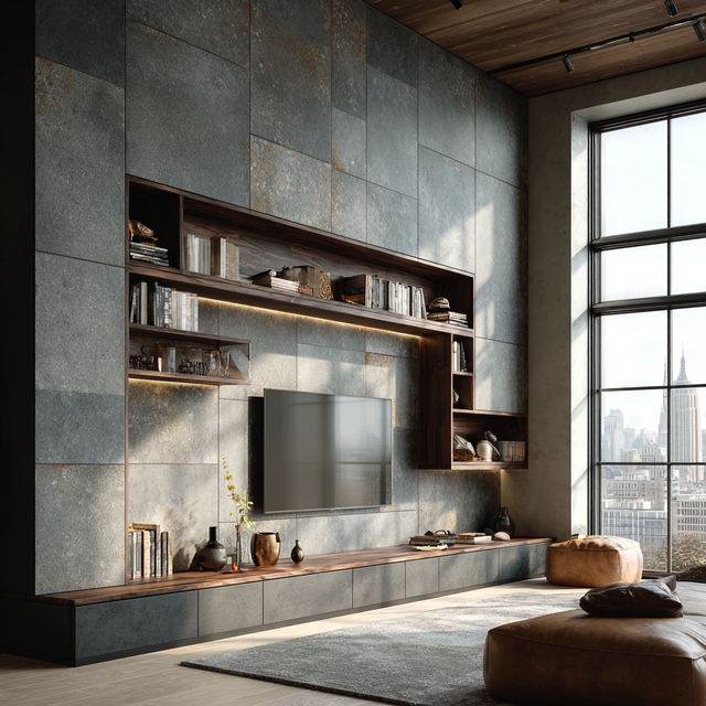 Modern Custom TV Cabinet Wall Unit with Dimension Review, Hardware Selection and Installation Planning Made to Order