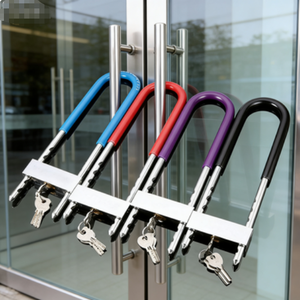 Serrure antivol en forme de U pour porte double en verre - Product Image 2