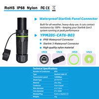 Adaptateur Ethernet Starlink V3 IP68 étanche Connecteur RJ45 CAT6A LAN Installation de parabole satellite et de routeur Câble Internet Modem