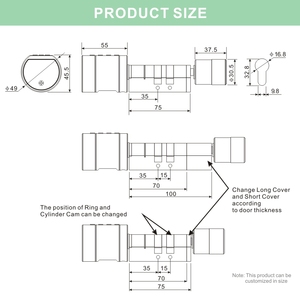 กุญแจล็อคอัจฉริยะ SINON Smart Euro Cylinder พร้อมแอป TTLock ระบบสแกนลายนิ้วมือแบบไร้กุญแจ - Product Image 5