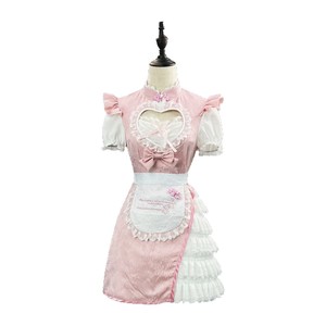 New Chinese Style Maid Cheongsam Dress Pink Spring 2025 Cosplay Costume For Anime Role Play Games Drama Yangko - Product Image 5