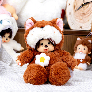 ตุ๊กตาลิง Mengqiqi ขนาด 20 ซม. แปลงร่างได้ ของขวัญสำหรับธุรกิจ ตุ๊กตาห้อยพวงกุญแจ ทำจากโพลีเอสเตอร์ ไส้ใยฝ้าย PP - Product Image 1