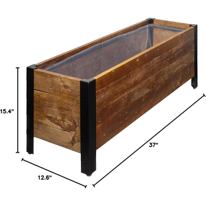Maceta Rectangular <span class=keywords><strong>de</strong></span> madera <span class=keywords><strong>de</strong></span> acacia, cama <span class=keywords><strong>de</strong></span> jardín elevada <span class=keywords><strong>de</strong></span> madera, bolsa <span class=keywords><strong>de</strong></span> maceta <span class=keywords><strong>de</strong></span> <span class=keywords><strong>polietileno</strong></span> extraíble, maceta <span class=keywords><strong>de</strong></span> jardín Rectangular marrón - Product Image 4