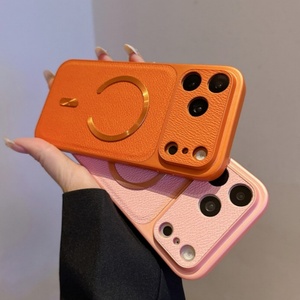Nueva funda protectora magnética a prueba de golpes de cuero colorida para iPhone 13 14 15 16 17 Pro Max, venta al por mayor de fábrica. - Product Image 3