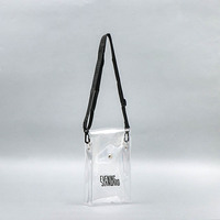 Nouveau sac à bandoulière en PVC de couleur holographique imperméable à l'eau imprimé de logo personnalisé sac à bandoulière en PVC transparent pour filles femmes
