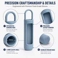 Porte-clés personnalisé en silicone pour rouge à lèvres, portable, antidérapant, réutilisable, écologique, élégant, étui protecteur pour baume à lèvres et gloss