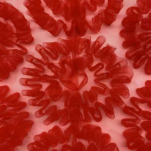 Nuovo Design Tessuto in <span class=keywords><strong>Tulle</strong></span> Morbido 100% <span class=keywords><strong>Nylon</strong></span> con Ricamo 3D, Traspirante per Abiti da Sposa, Feste e Decorazioni - Product Image 2