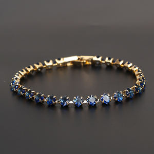 Fabbrica diretta 18cm blu di cristallo sottile <span class=keywords><strong>bracciale</strong></span> Tennis per le donne di moda all'ingrosso - Product Image 3