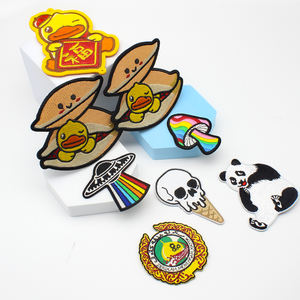 Samples Clothing Customized Woven Patch Non-woven Fabric Hats logo Woven Patch - Product Image 2