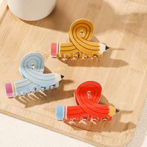 Pinzas para el pelo acrílicas divertidas <span class=keywords><strong>de</strong></span> simulación personalizada para mujeres y niñas, pinzas para el pelo bonitas <span class=keywords><strong>de</strong></span> alta calidad, accesorios para el <span class=keywords><strong>cabello</strong></span> para volver a la escuela - Product Image 2