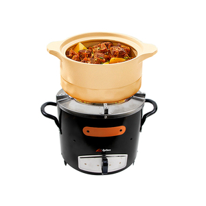 APG HW02 Durable Réchaud à <span class=keywords><strong>Bois</strong></span> Coupe-Vent Portable Multifonctionnel Intégré en Acier Inoxydable pour Camping Pique-Nique Extérieur - Product Image 4