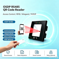 Lecteurs de cartes de contrôle d'accès TCP/IP QR NFC avec relais RS485 Wiegand OSDP, lecteur OSDP, protocole RFID, contrôle d'accès