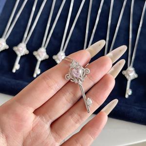 Women's S925 Solid Silver <b>Gold</b>-Plated Adjustable <b>Cross</b> Chain Car Flower Universal Chain with Pendant Fine Pendants & Charms - Product Image 2