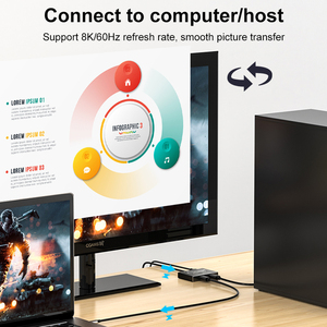 Loại C 8K Đầy Đủ Chức Năng Hai Chiều Switcher A034 Hai Chiều 1x2/2x1 Spliter Cáp USB Cho Âm Thanh Video Dữ Liệu Máy Tính Xách Tay - Product Image 3