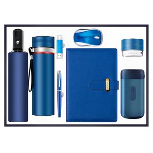 Ensemble exclusif de parapluie automatique, stylo en métal et carnet en cuir PU pour femmes, idéal pour les événements promotionnels de Noël - Product Image 2