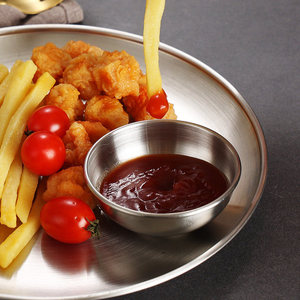Ciotoline Rotonde Dorate in Acciaio Inossidabile per Salse e Condimenti, Ideali per Antipasti, Salsa di Soia e Sushi - Vendita all'Ingrosso - Product Image 2