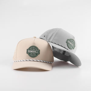 Logotipo de goma de Pvc personalizado 5 paneles deportes Snap Back impermeable béisbol rendimiento cuerda Golf sombrero con marcador de bola magnética - Product Image 6